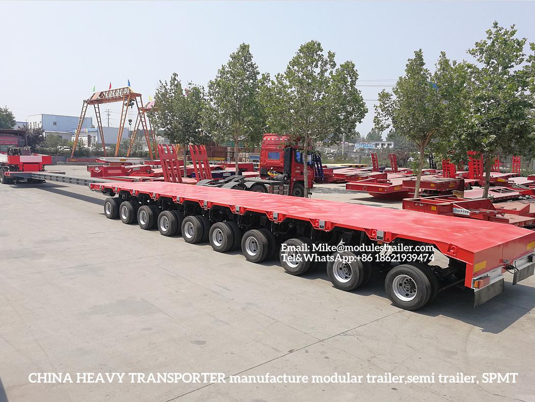 10 axle extension trailer 33m 150tons 10 axle trailer hydraulic trailer modulestrailer 6